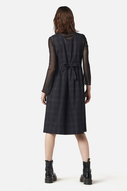 Dangerfield - High Society Tartan Pinny Dress - black