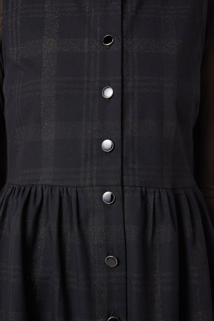 Dangerfield - High Society Tartan Pinny Dress - black