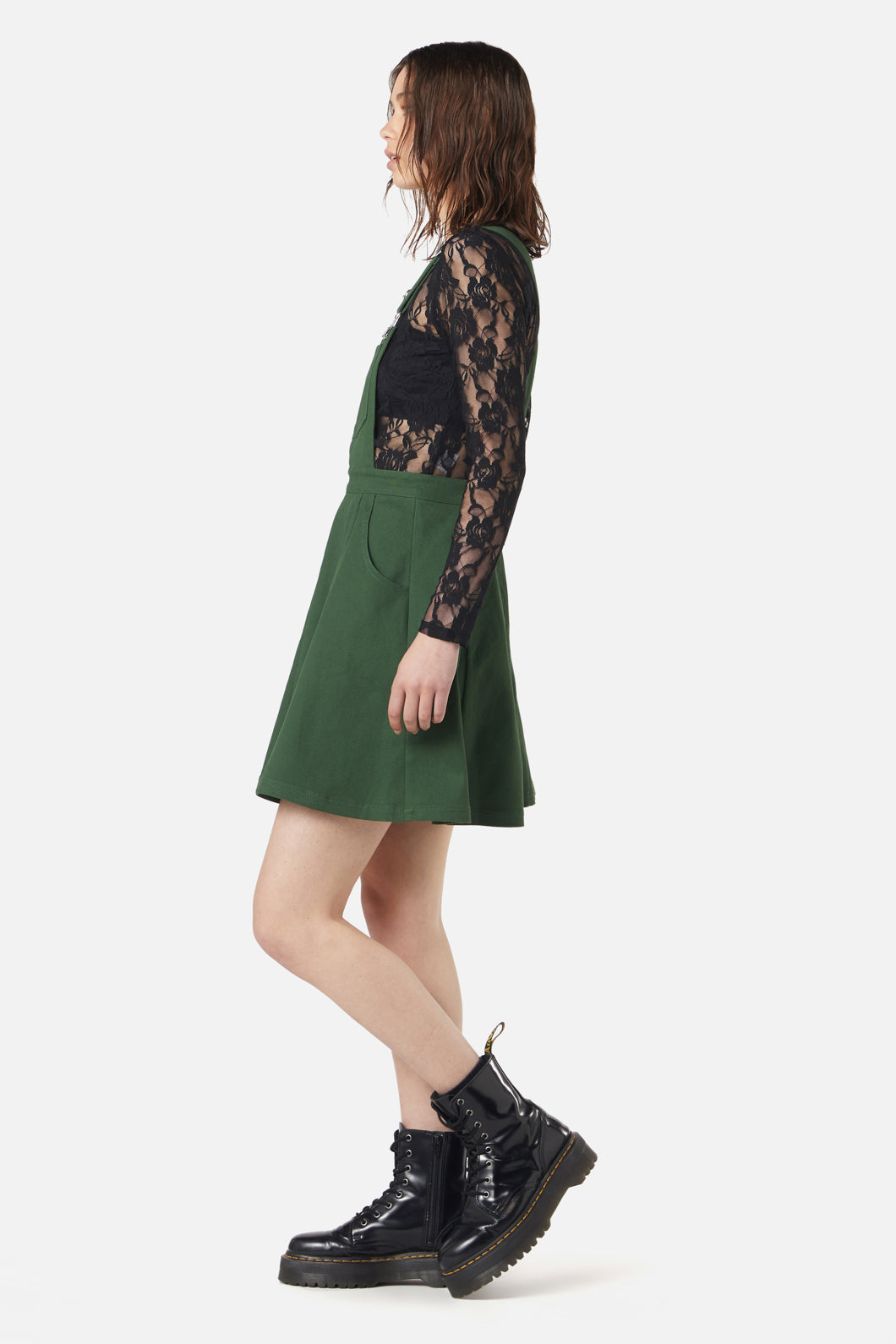 Dangerfield - Unity Bib & Brace Pinafore - green