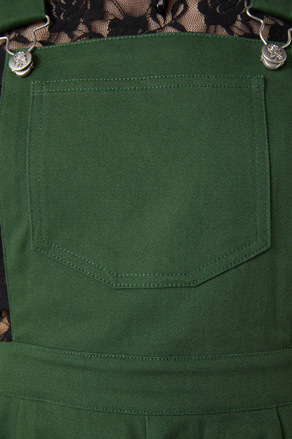 Dangerfield - Unity Bib & Brace Pinafore - green