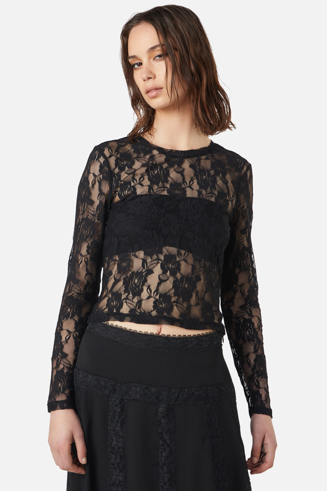 Dangerfield - The Manor Lace Top - black