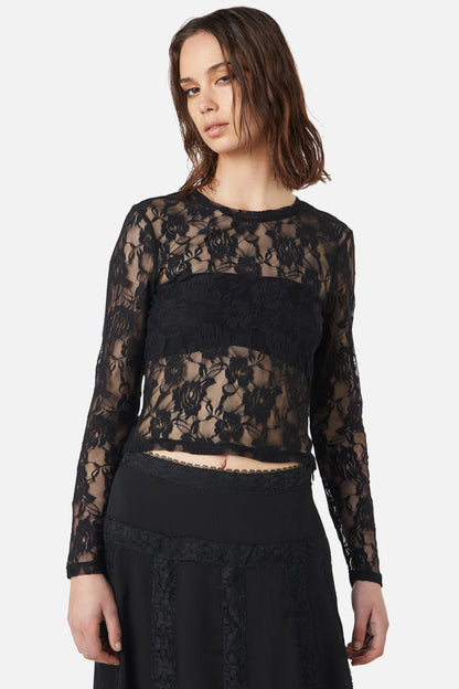 Dangerfield - The Manor Lace Top - black
