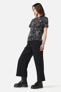Dangerfield - Lover's Departure Printed Blouse - black