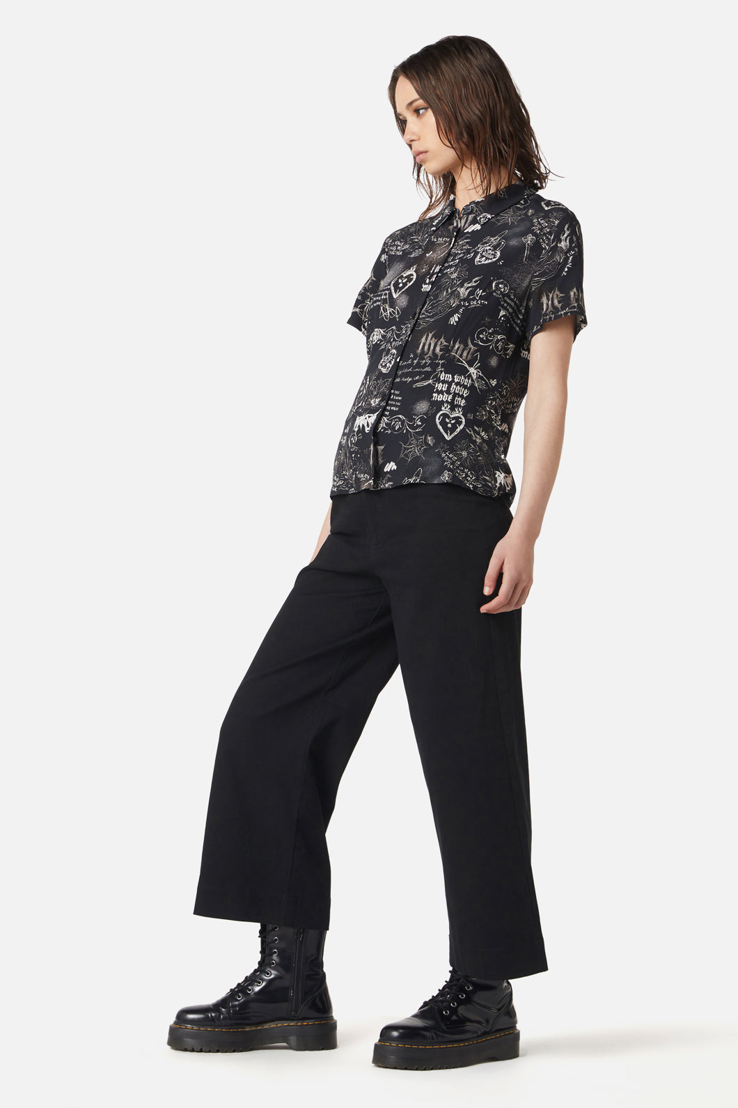 Dangerfield - Lover's Departure Printed Blouse - black