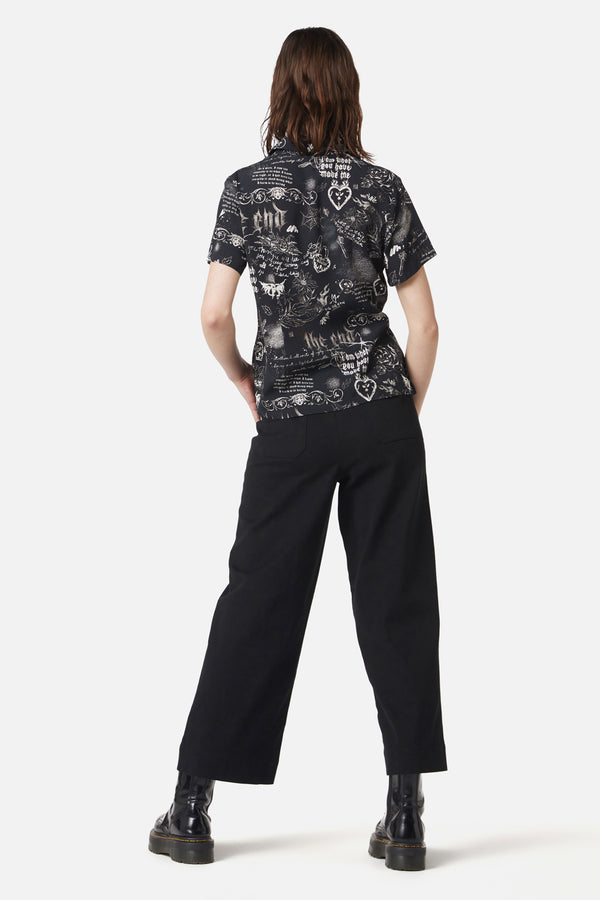 Dangerfield - Lover's Departure Printed Blouse - black