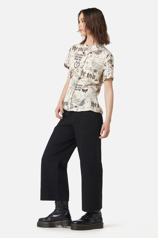 Dangerfield - Lover's Departure Printed Blouse - beige