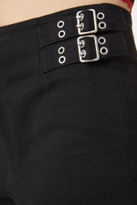 Dangerfield - Wide Leg Buckle Pant - black