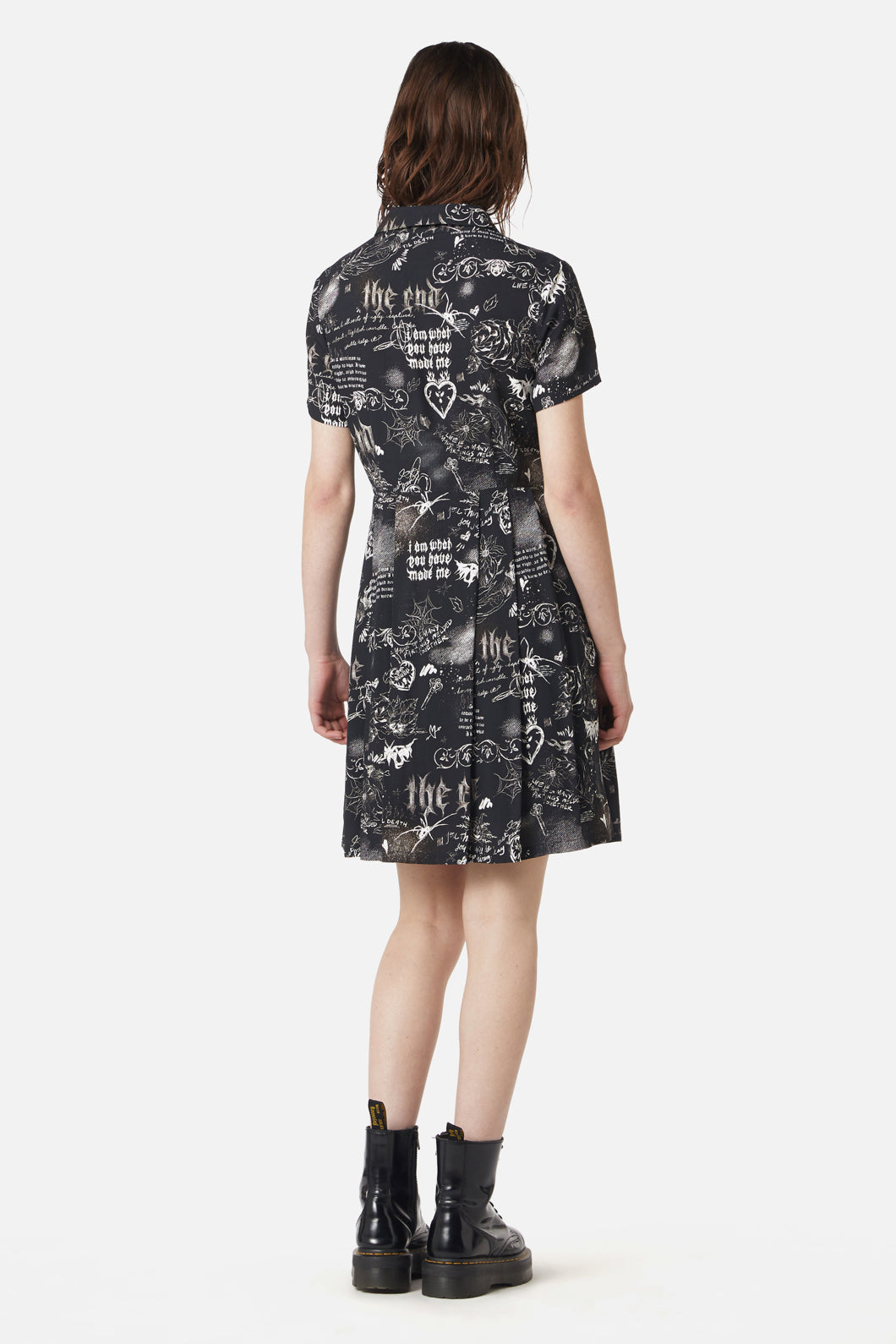 Dangerfield - Lover's Departure Printed Dress - black