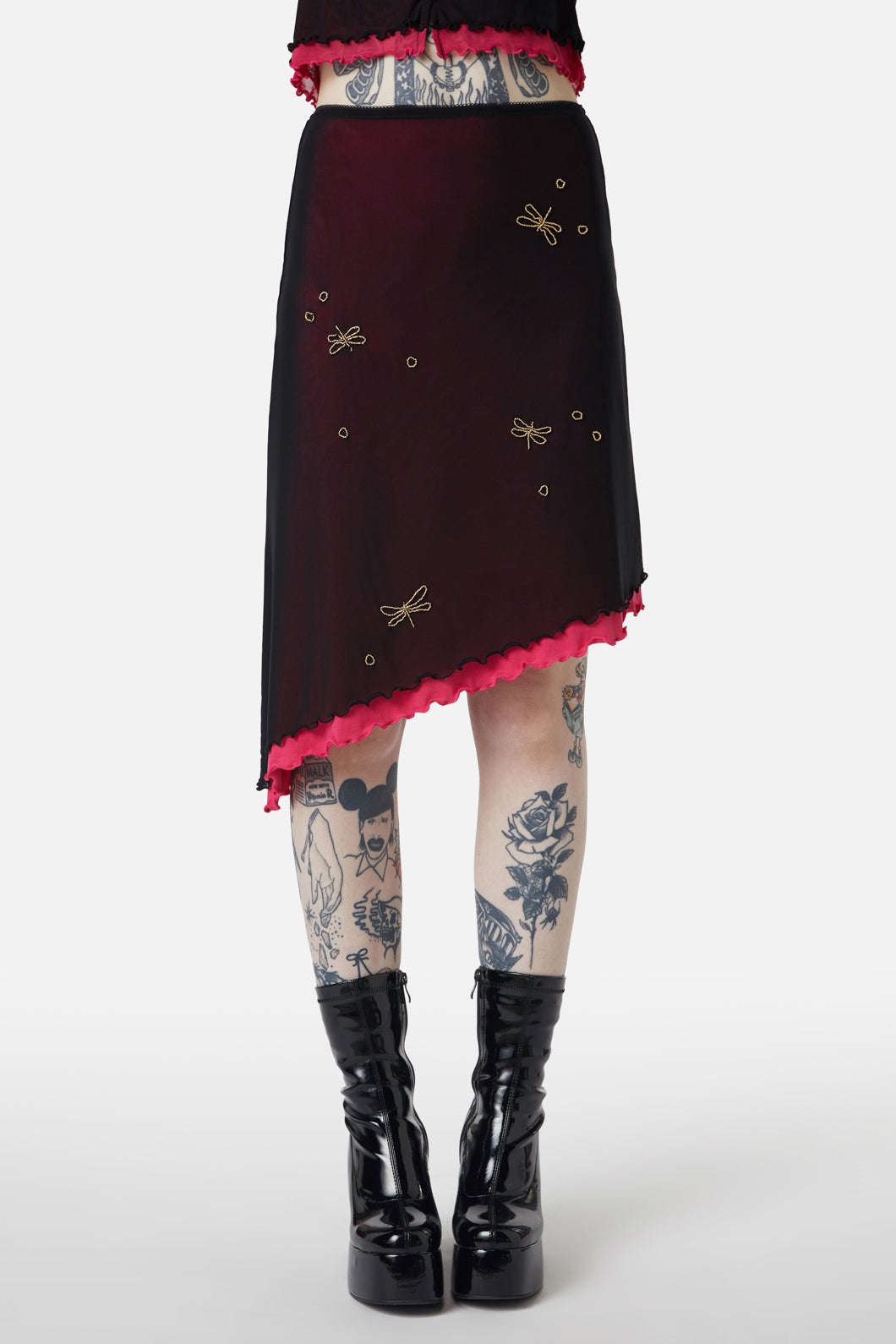 Dangerfield - Dragonfly Skirt - black-pink