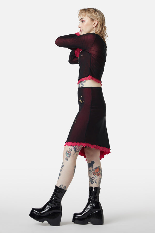 Dangerfield - Dragonfly Skirt - black-pink