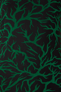 Dangerfield - Neglected Flocked Mesh Midi Dress - black-green