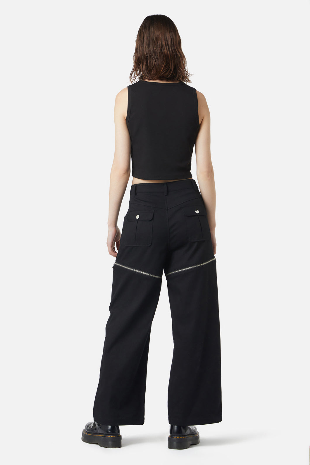 Dangerfield - Cobweb Embroidered Tank - black