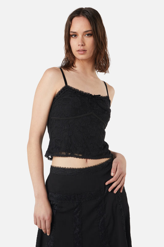 Dangerfield - The Manor Lace Tank - black