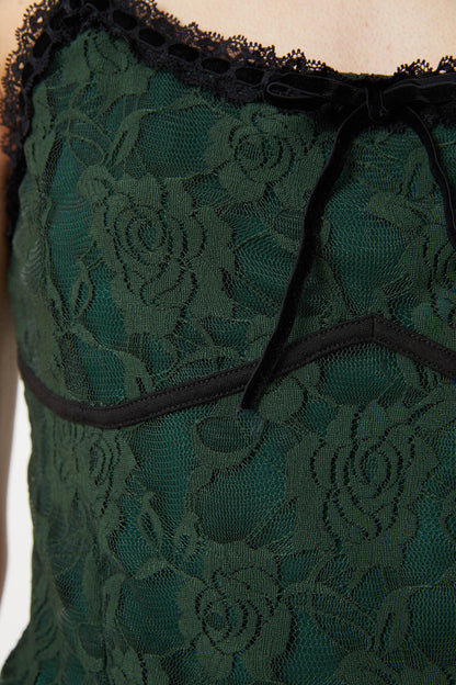 Dangerfield - The Manor Lace Tank - green