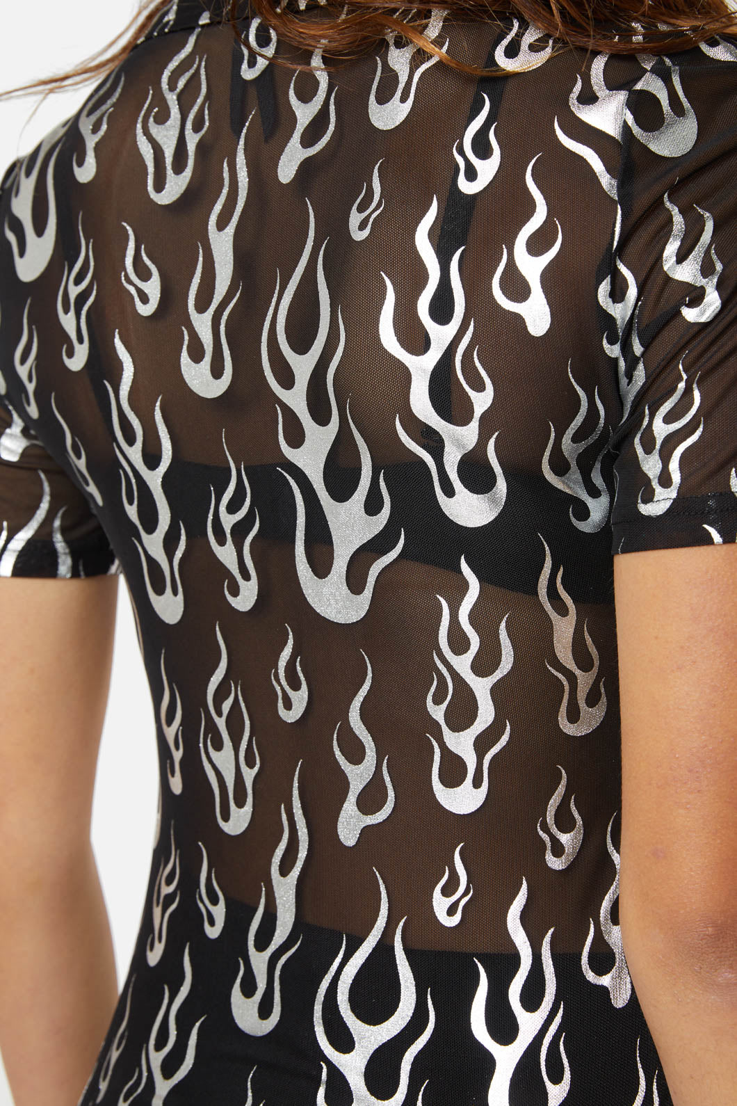 Dangerfield - Naked Flame Mesh Blouse - black