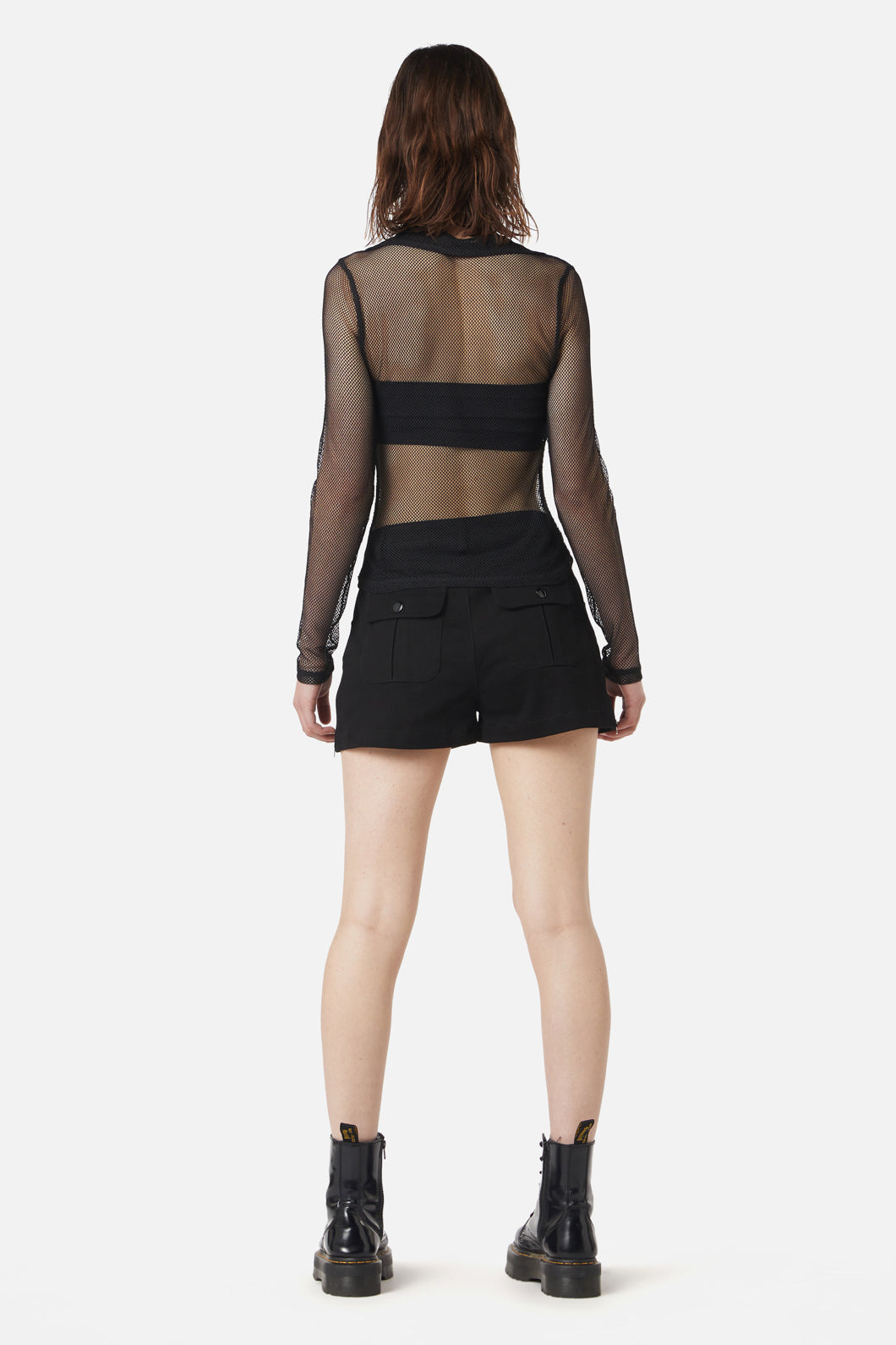 Dangerfield - Industrial Hybrid Mesh Blouse - black