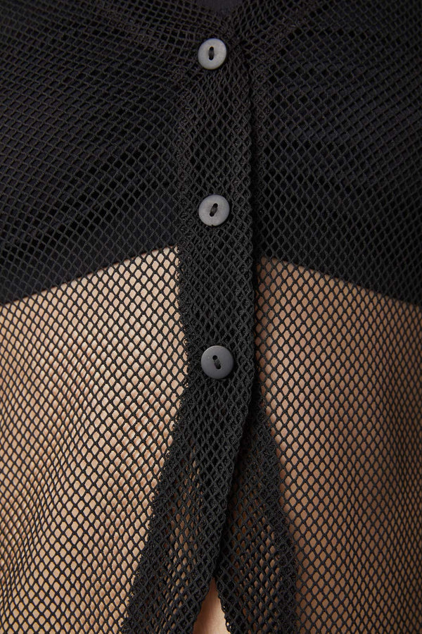 Dangerfield - Industrial Hybrid Mesh Blouse - black