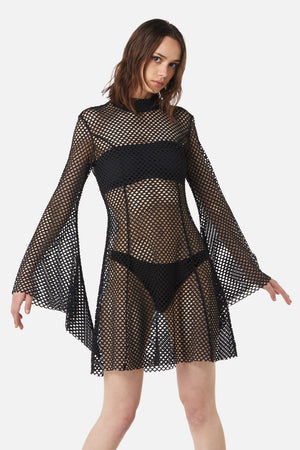 Dangerfield - Industrial Hybrid Mesh Dress - black