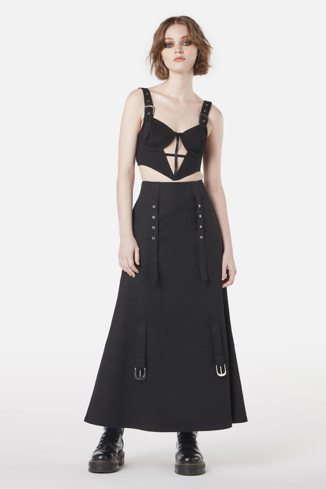 Dangerfield - Industrial Hybrid Strap Skirt - black
