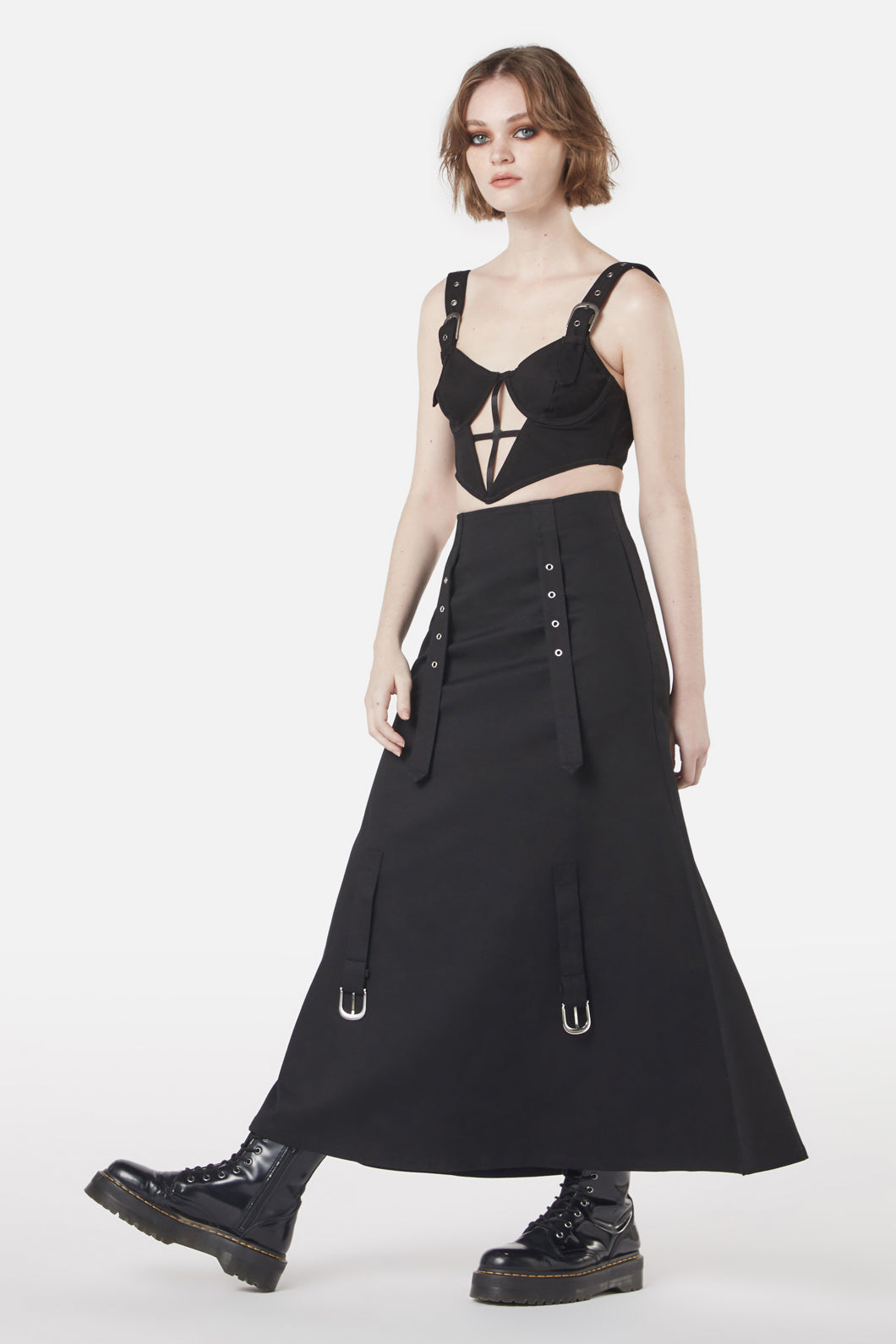 Dangerfield - Industrial Hybrid Strap Skirt - black