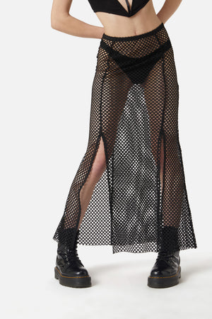 Dangerfield - Industrial Hybrid Mesh Skirt - black