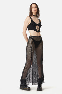 Dangerfield - Industrial Hybrid Mesh Skirt - black