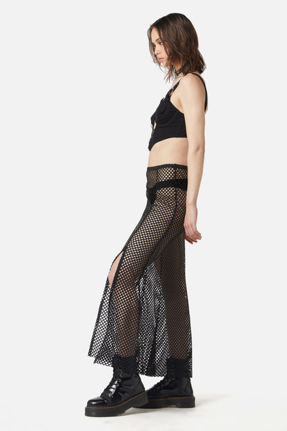 Dangerfield - Industrial Hybrid Mesh Skirt - black