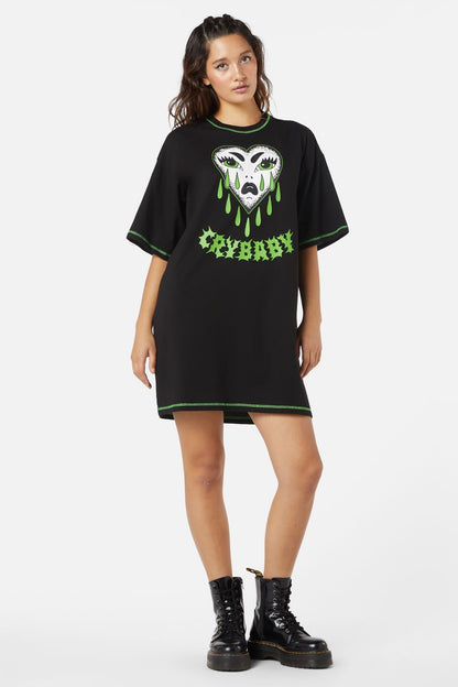 Dangerfield - Cry Baby Tshirt Dress - black