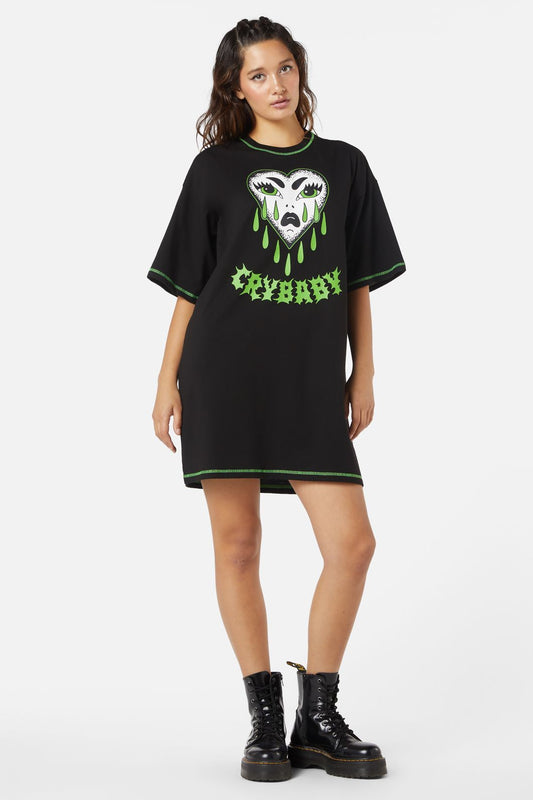 Dangerfield - Cry Baby Tshirt Dress - black
