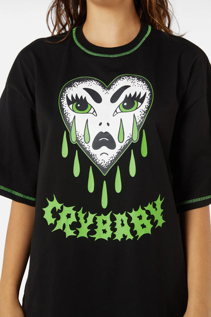 Dangerfield - Cry Baby Tshirt Dress - black