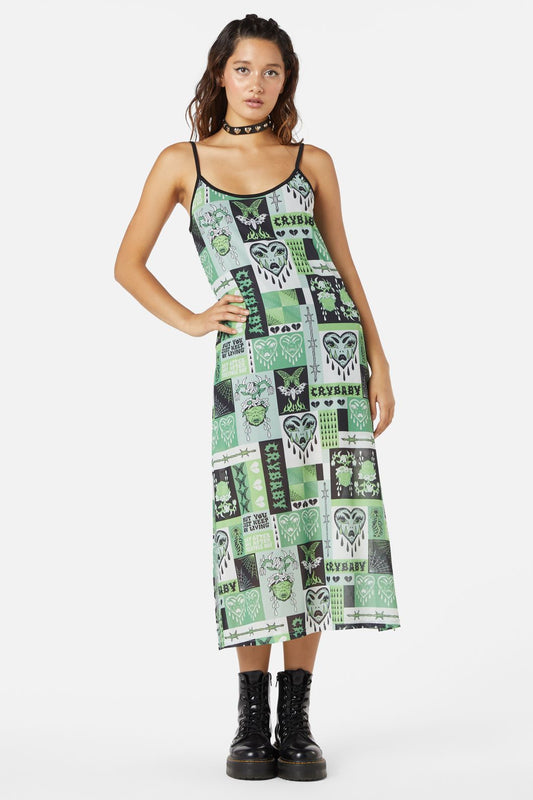 Dangerfield - Cry Baby Tile Mesh Dress - multi