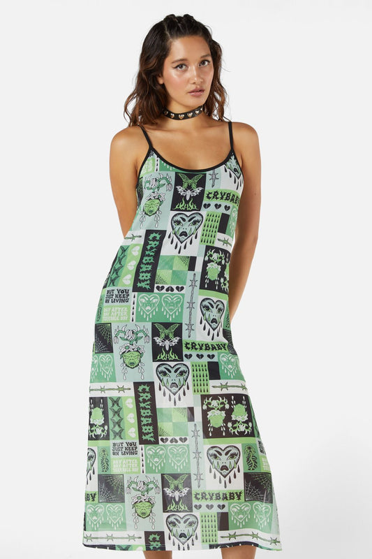 Dangerfield - Cry Baby Tile Mesh Dress - multi