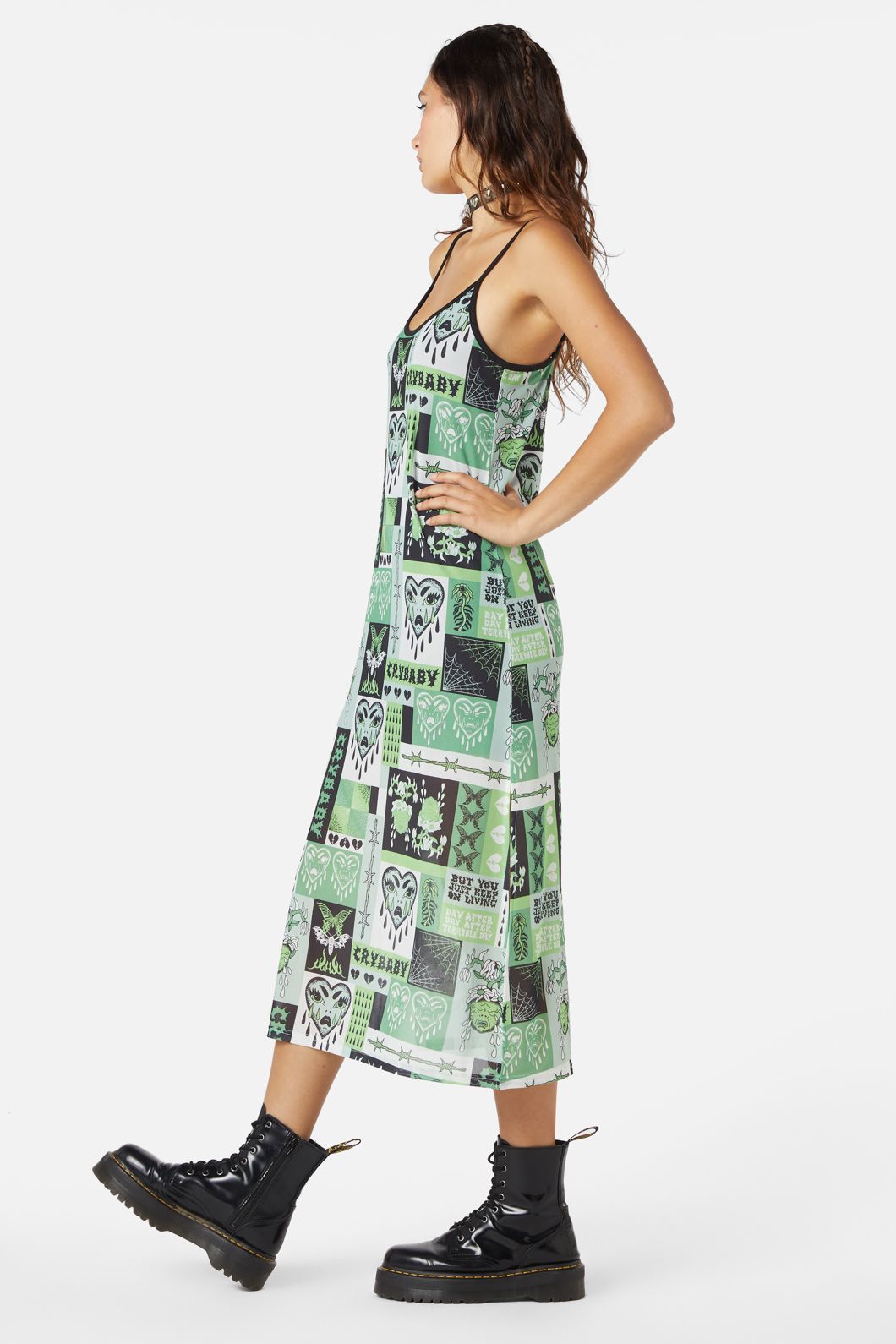 Dangerfield - Cry Baby Tile Mesh Dress - multi