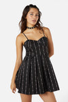 Dangerfield - Barb Wire Bustier Pleated Dress - black