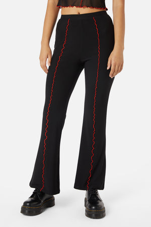Dangerfield - Manic Mesh Babylock Pants - black-red