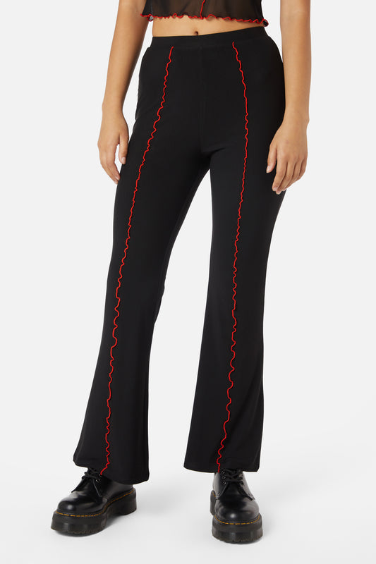 Dangerfield - Manic Mesh Babylock Pants - black-red
