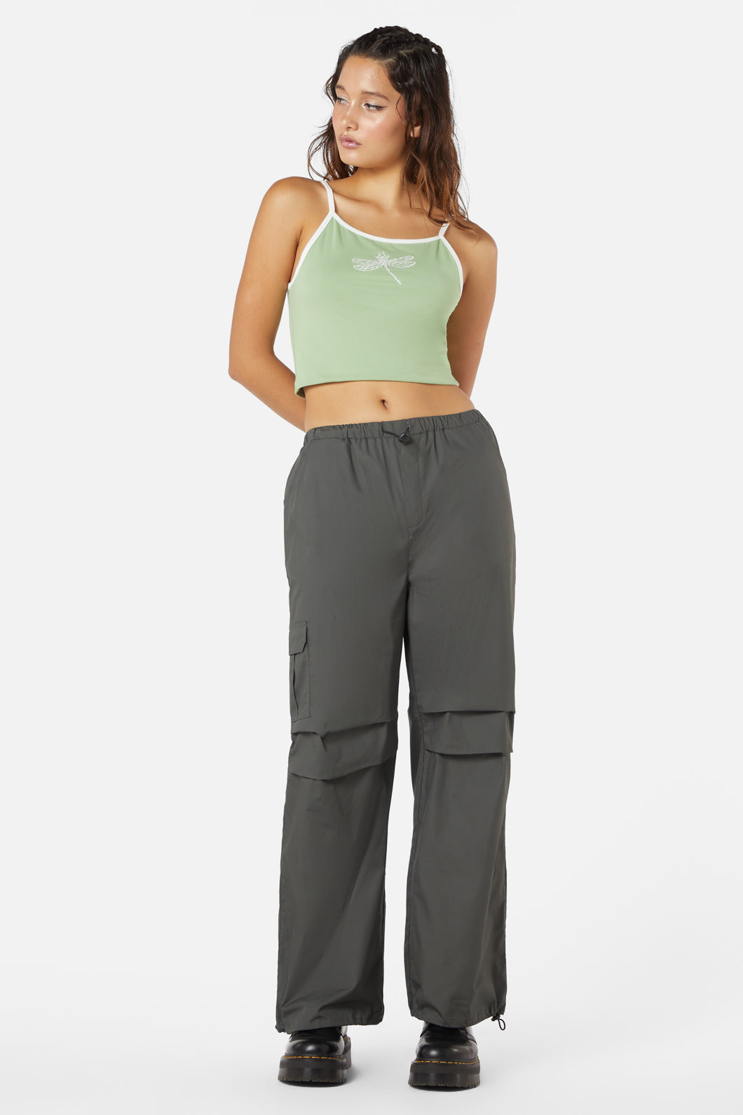 Dangerfield - Fern Cargo Pant - charcoal