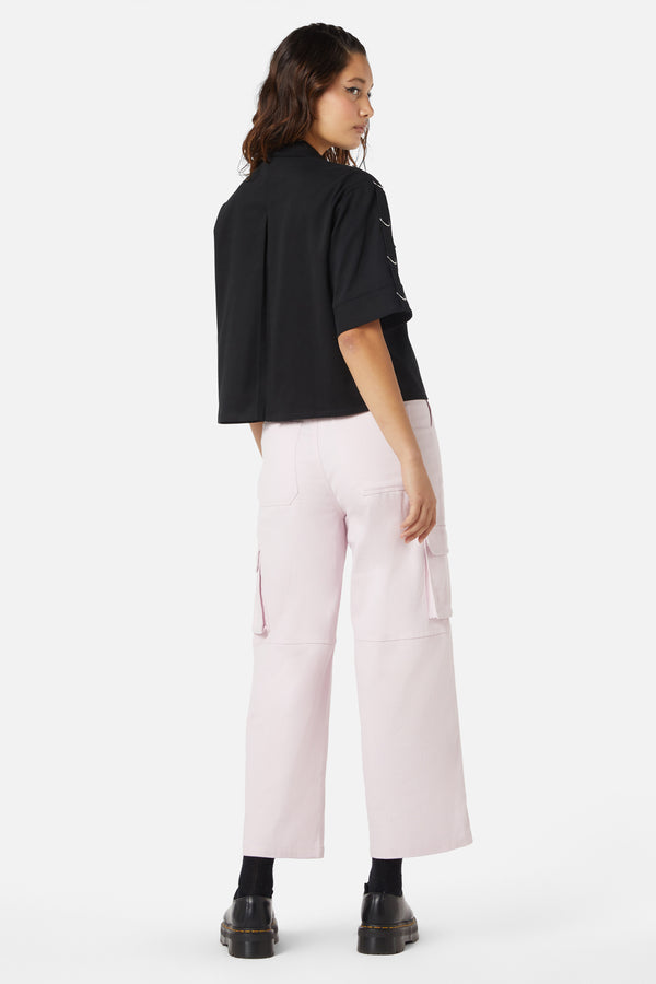 Dangerfield - Jagger O-Ring Crop Blouse - black