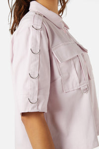 Dangerfield - Jagger O-Ring Crop Blouse - pink