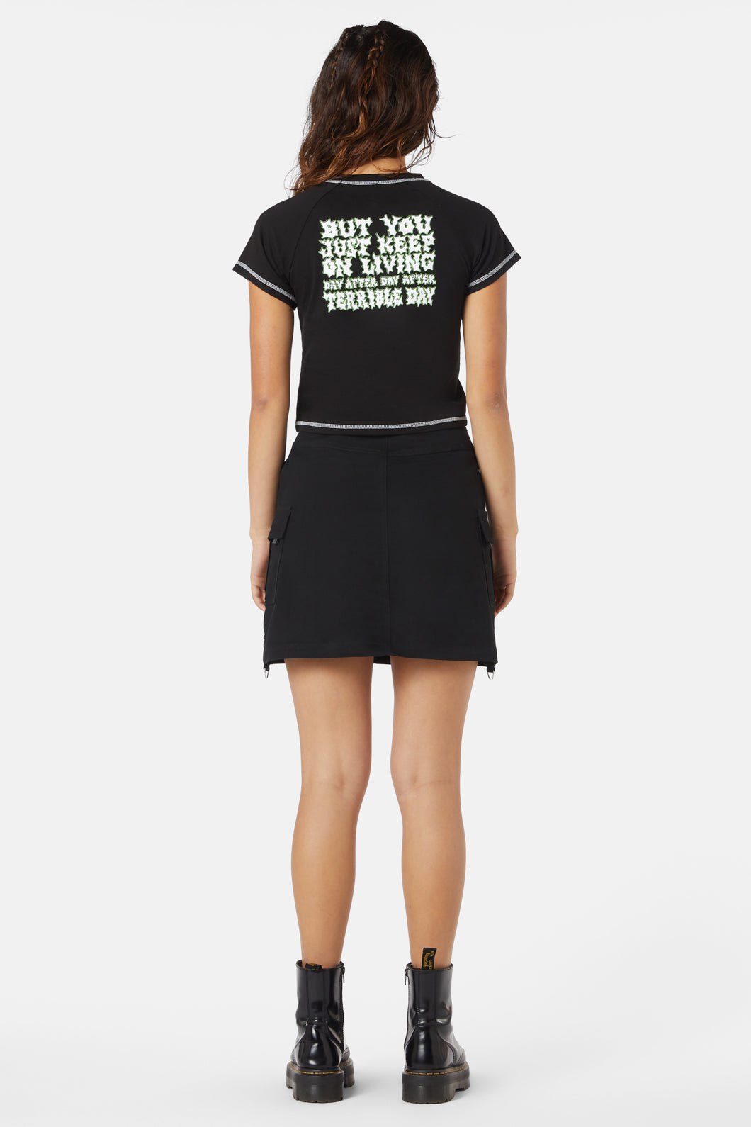 Dangerfield - You Think You Will Die Raglan Tee - black