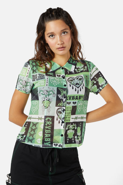 Dangerfield - Cry Baby Mesh Blouse - multi