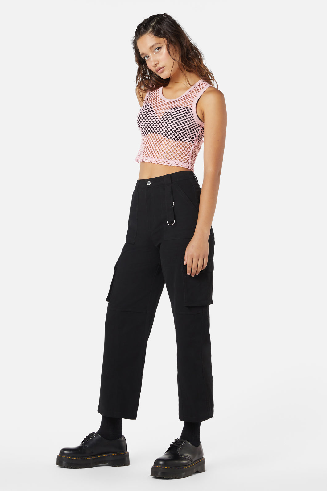 Dangerfield - Wounded Wide Mesh Tank - pink