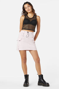 Dangerfield - Jagger Cargo O-Ring Skirt - pink