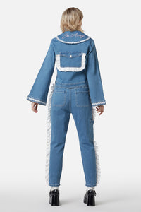 Dangerfield - Sailor Teddy Denim Jacket - denim-blue