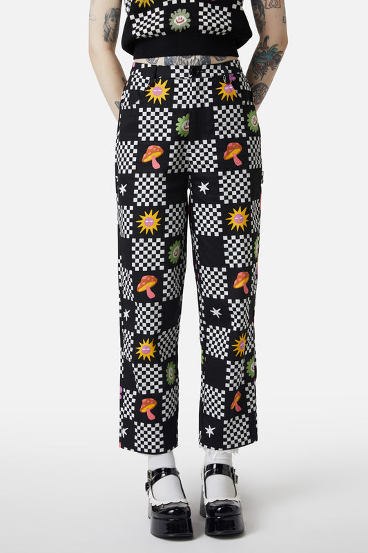 Dangerfield - Chess At Picnic Pants - black