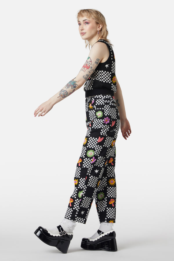 Dangerfield - Chess At Picnic Pants - black