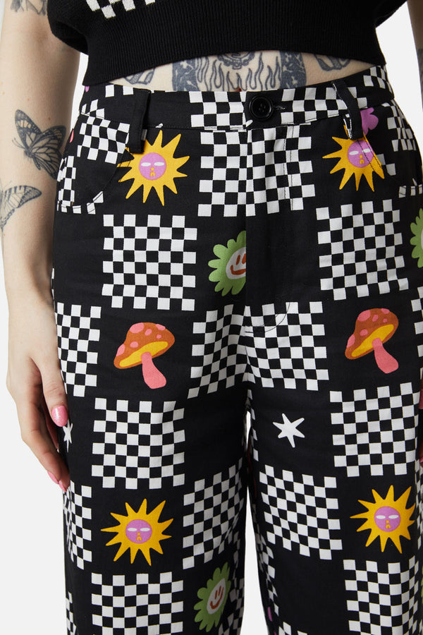 Dangerfield - Chess At Picnic Pants - black