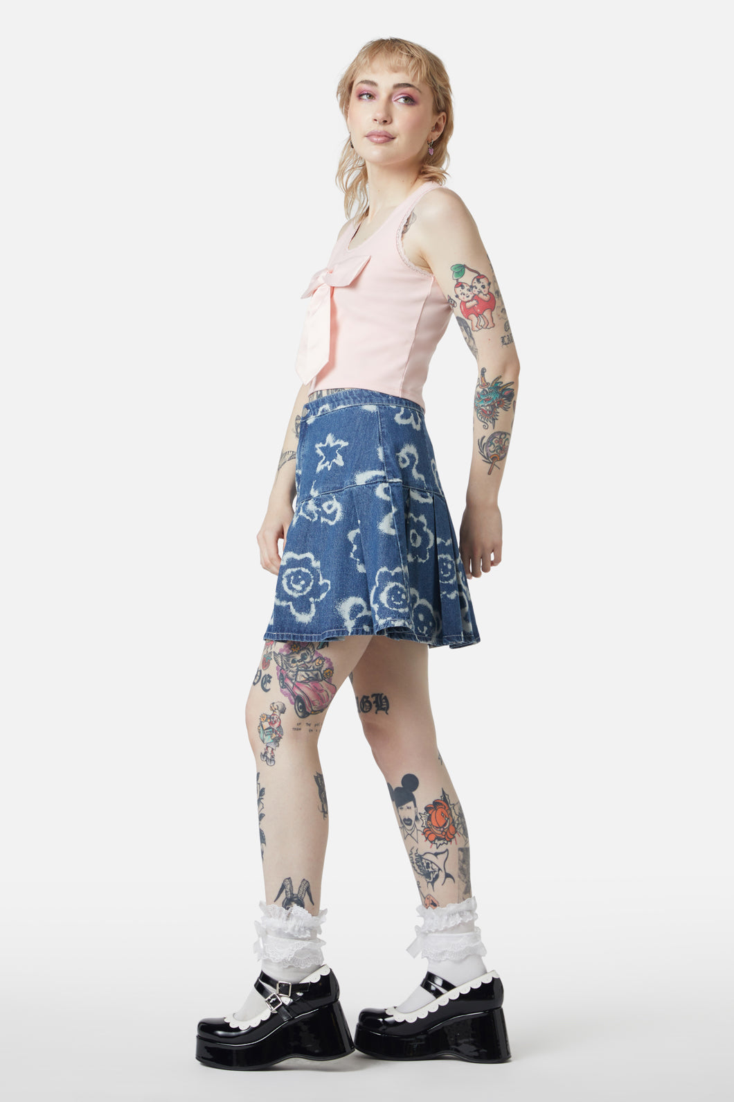 Dangerfield - Edie Bow Tank - pink