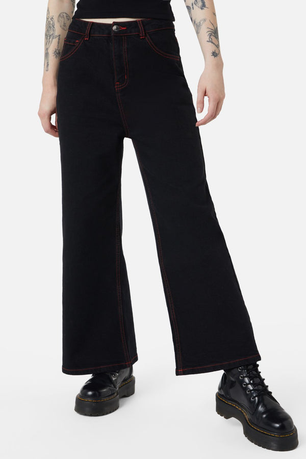 Dangerfield - Hail Lilith Wide Leg Jeans - black