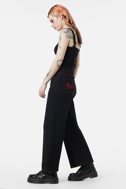 Dangerfield - Hail Lilith Wide Leg Jeans - black